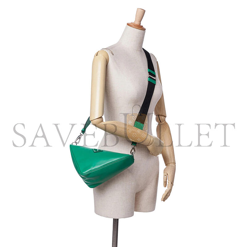 PRADA SOFT CALFSKIN TRIANGLE CROSSBODY BAG 1VH155 (26*15*12cm)